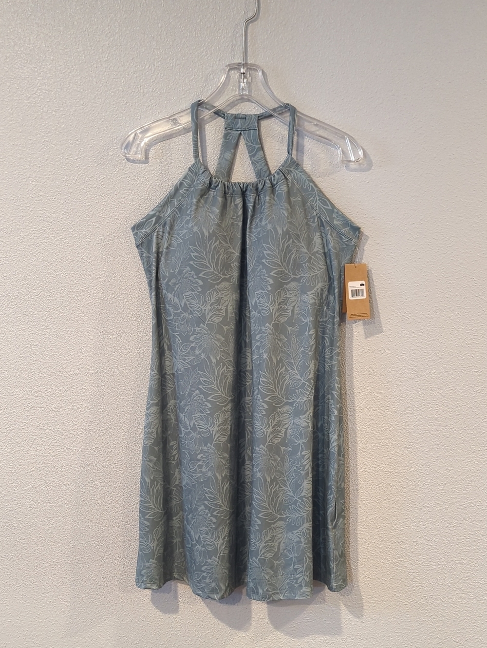 Eddie Bauer Halter Mini Dress in Dusty Sage Floral Size L